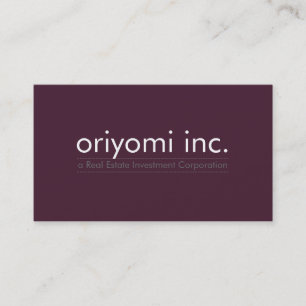 Carte De Visite CONCEVEZ l'aubergine 5 futée simple moderne simple