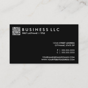 Carte De Visite concevez votre propre code de QR : raffinez noir
