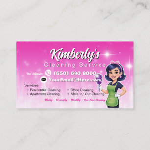 Carte De Visite Concierge de service de nettoyage
