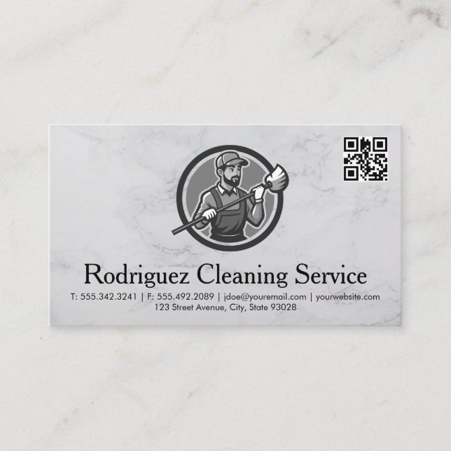 Carte De Visite Concierge | Homme d'entretien (Devant)