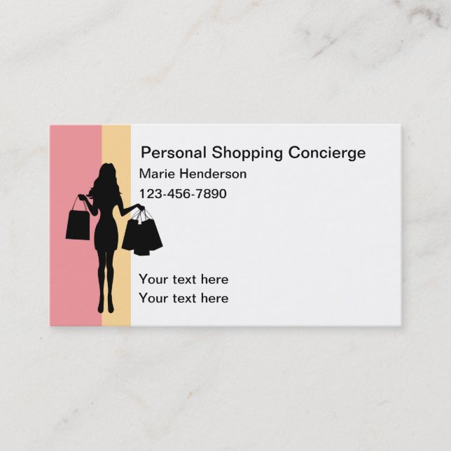 Carte De Visite Concierge shopping personnel (Devant)