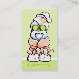 Carte De Visite Concombre revêtu d'une robe de Shih Tzu de spa de