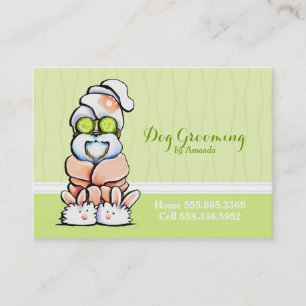 Carte De Visite Concombre revêtu d'une robe de Shih Tzu de spa de