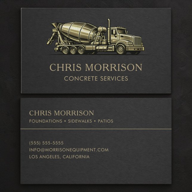 Carte De Visite Concrete Services Professional  (Créateur téléchargé)