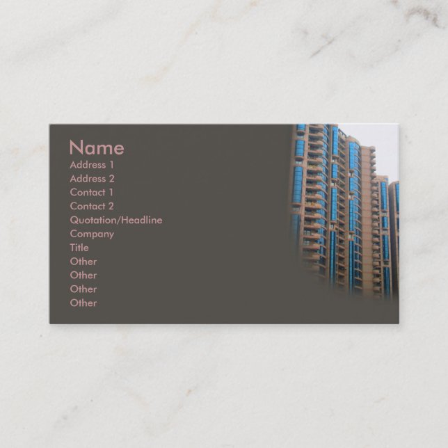 Carte de visite Condos (Devant)