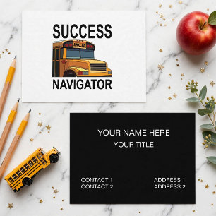 Carte De Visite Conducteur d'autobus scolaire Success Navigator