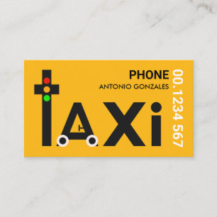 Carte De Visite Conducteur de feu de voiture de taxi Creative