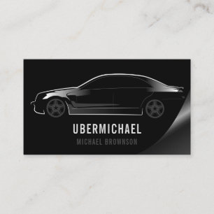 Carte De Visite Conducteur de voiture Auto noir