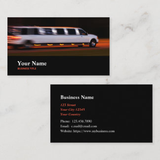 Carte De Visite Conducteur Limousine Chauffeur Conducteur de voitu