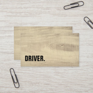 Carte De Visite Conduite minimaliste moderne en bois DRIVER Profes