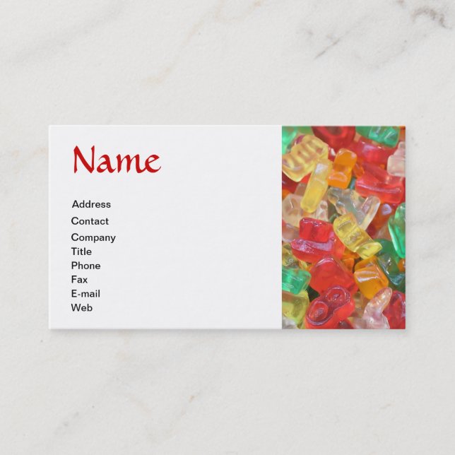 Carte De Visite Confectionnaire ou fabricant de bonbons (Devant)