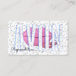 Carte De Visite Confetti de téléphone à lèvres mignonnes Avon
