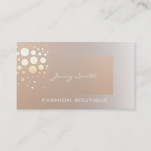 Carte De Visite Confetti professionnel élégant en or/bronze