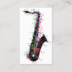 Carte De Visite Confetti saxophone