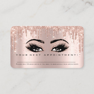 Carte De Visite Confettis de maquillage de cils de rappel de