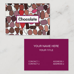 Carte De Visite Confiserie de Chocolat et Bonbons 