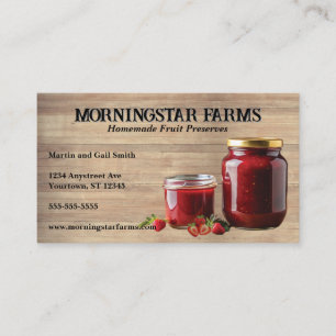 Carte De Visite Confiture de fraises