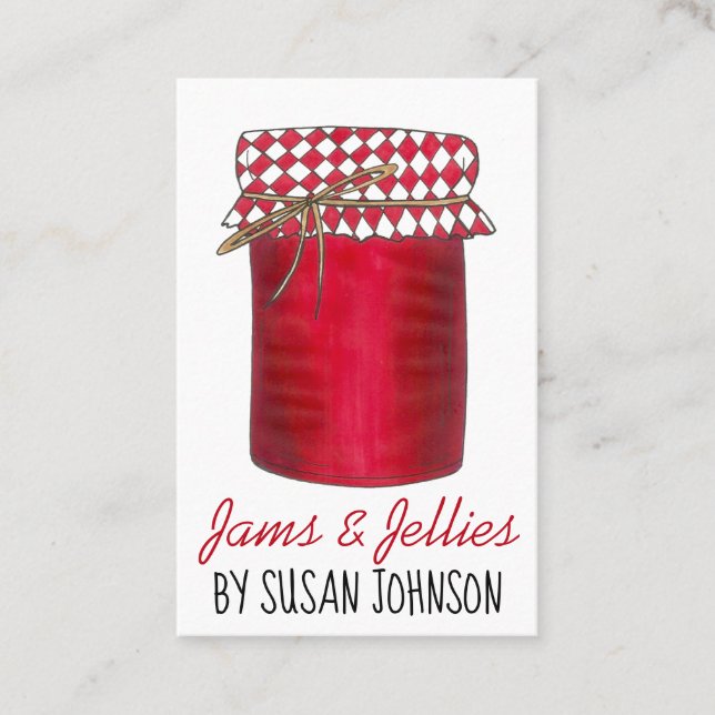Carte De Visite Confitures maison Jellies Fruits Conserve Produits (Devant)