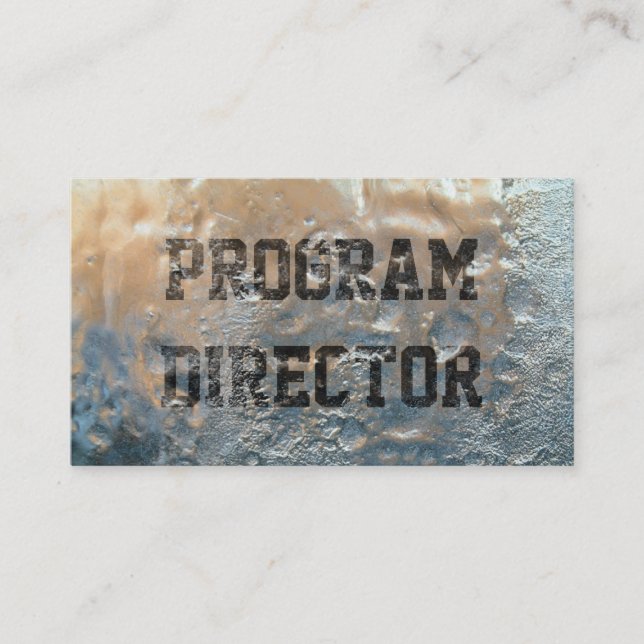 Carte de visite congelé de directeur du programme (Devant)