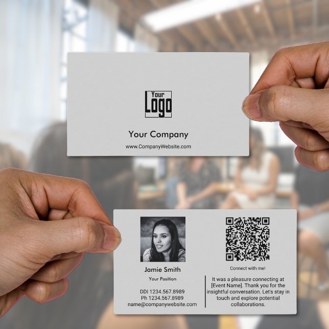 Carte De Visite Connectez l'ambassadeur de la société professionne (Connect Professionally Company Ambassador Gray Business Card)