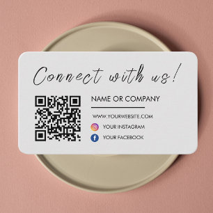 Carte De Visite Connectez-vous à notre site Qr Code Social Media G