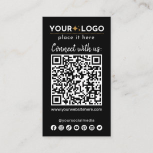 Carte De Visite Connectez-Vous À Nous QR Code Social Media Modern 