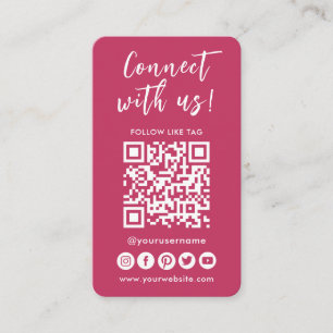 Carte De Visite Connectez-vous aux médias sociaux américains Code