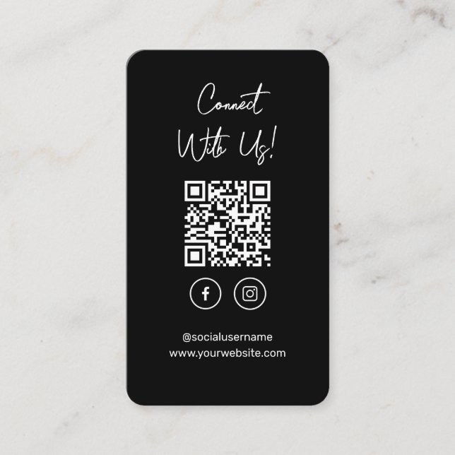 Carte De Visite Connectez-vous aux médias sociaux américains QR Co (Devant)