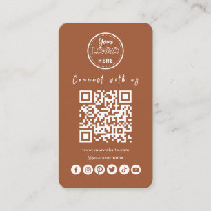 Carte De Visite Connectez-vous aux médias sociaux américains QR Co