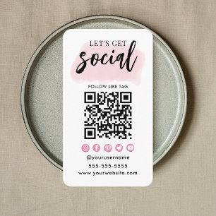 Carte De Visite Connectez-Vous Aux Médias Sociaux Américains QR Co