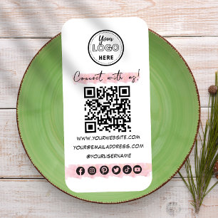 Carte De Visite Connectez-vous aux médias sociaux américains QR Co