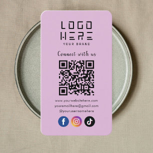 Carte De Visite Connectez-Vous Aux Médias Sociaux Américains QR Co