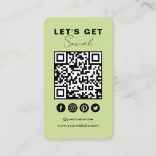 Carte De Visite Connectez-vous aux médias sociaux américains QR Co