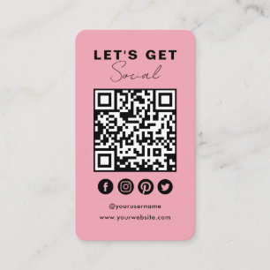 Carte De Visite Connectez-vous aux médias sociaux américains QR Co