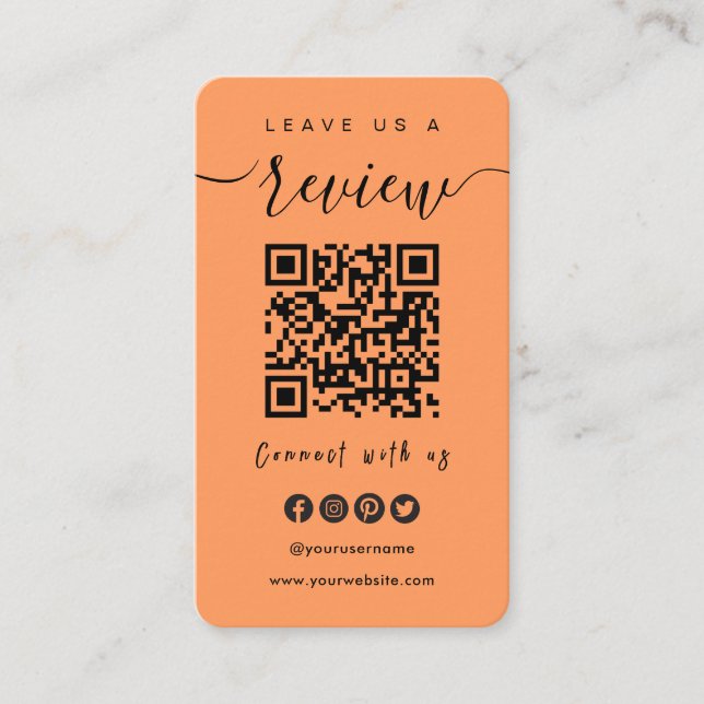 Carte De Visite Connectez-vous avec le code QR Us | Laissez-Nous U (Devant)