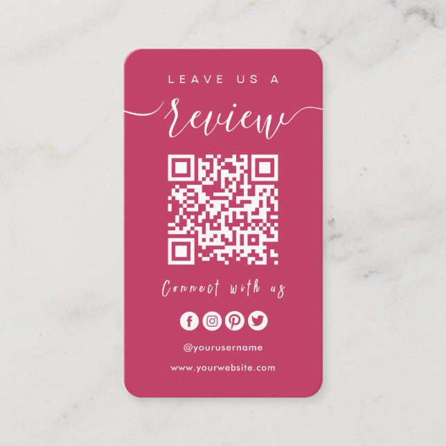 Carte De Visite Connectez-vous avec le code QR Us | Laissez-Nous U (Devant)