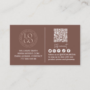 Carte De Visite Connectez-vous avec nous Code QR de médias sociaux