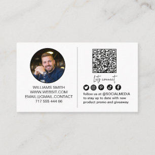 Carte De Visite Connectez-vous avec nous Code QR de médias sociaux