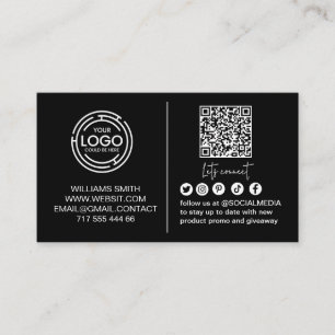 Carte De Visite Connectez-vous avec nous Code QR de médias sociaux