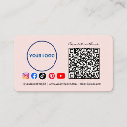 Carte De Visite Connectez-vous avec nous Code QR des médias sociau