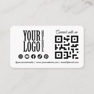 Carte De Visite Connectez-vous avec nous Code QR des médias sociau