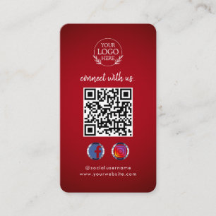 Carte De Visite Connectez-vous avec nous Code QR personnalisé po