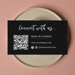 Carte De Visite Connectez-vous avec nous Instagram Facebook Logo B