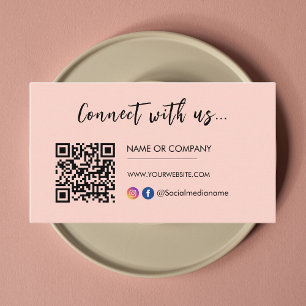 Carte De Visite Connectez-vous avec nous Instagram Facebook Logo B