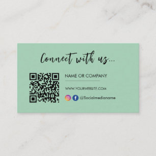 Carte De Visite Connectez-vous avec nous Instagram Facebook Logo V