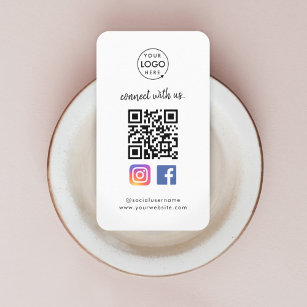 Carte De Visite Connectez-vous avec nous Instagram Facebook Social