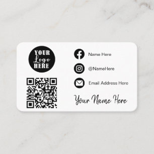 Carte De Visite Connectez-vous avec nous Médias sociaux QR