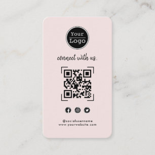 Carte De Visite Connectez-vous avec nous Médias sociaux QR Code
