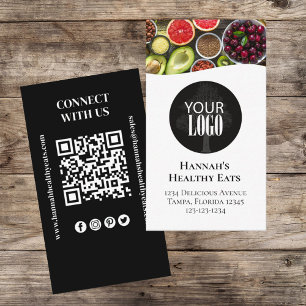 Carte De Visite Connectez-vous avec nous QR Code Logo simple Pho