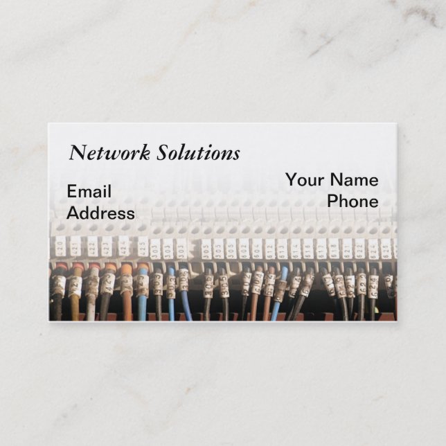 Carte De Visite Connexion complexe de fil de réseau informatique (Devant)